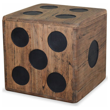 vidaXL Storage BoxMindi Wood 15.7"x15.7"x15.7" Dice Design