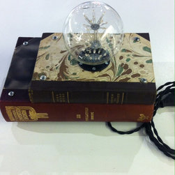Book'em Danno series.  Bookworm 22 harp&sword - Table Lamps