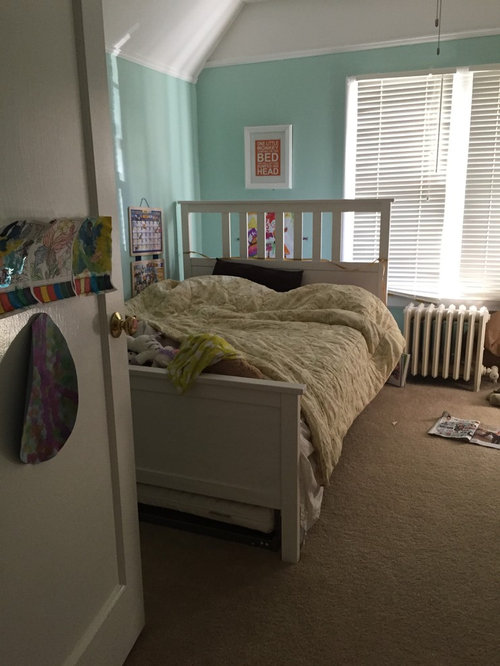 Upgraded to a too large bed for kid's room