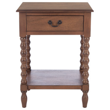 Athena Accent Table Brown Safavieh