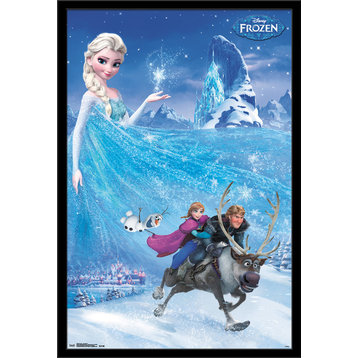 Frozen One Sheet Poster, Black Framed Version