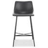 Poly and Bark Paxton 24" Counter Stool, Set of 2, Gray