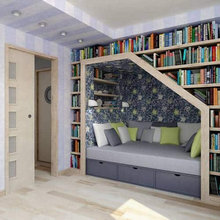 downstairs