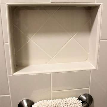 Masterbath Shower and Vanity Quartz Countertop