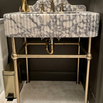 Calacatta Viola Marble Vanity – Sculptural Luxury in Natural Stone