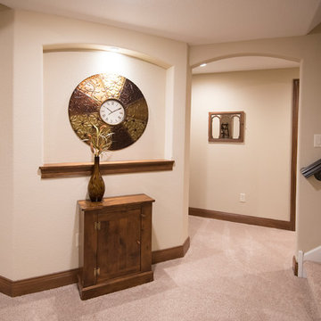 Art niche at foot of stairs