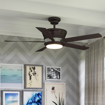 Luxury Contemporary Ceiling Fan, Charcoal, UHP9121, Newport Collection