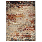 Amer Rugs - Allure Bastia Orange Abstract Area Rug, 7'9"x9'9" - This alluring rug gives a visual treat to the eyes with its vivid designs. Power-loomed in Egypt with 100% polypropylene, it is perfect for high-traffic areas while also adding a comfortable feel underfoot. With its durable and stylish features, it will surely become an ideal statement piece to your home for years to come.