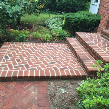 Paver Walkway in Washington DC in Herringbone Design, Shepherd Park NW
