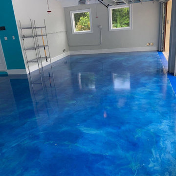 Custom Flooring in a Garage
