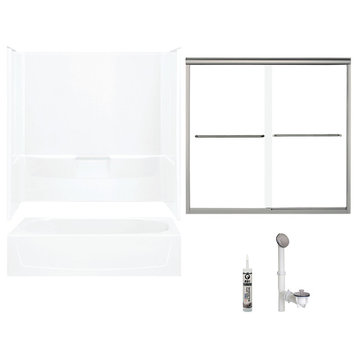 Sterling Performa Right-Hand Drain Bathtub Shower Kit 72"x40"x48", White