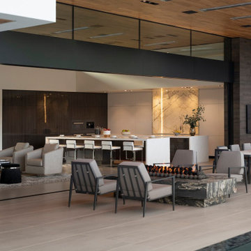 Bighorn Palm Desert modern home luxury terrace for indoor outdoor living