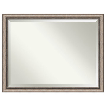Lyla Ornate Silver Beveled Wall Mirror - 44.25 x 34.25 in.