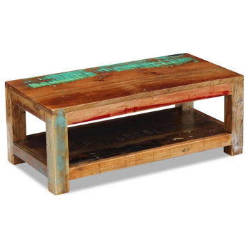 Vidaxl Coffee Table Solid Reclaimed Wood 35.4"x17.7"x13.8"