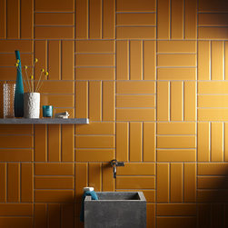 Diamante Ochre Ceramic Subway Tile - Products