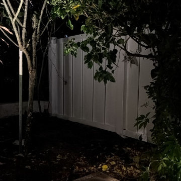 White vinyl fence
