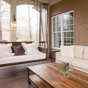 White and Tall Screened Porch