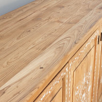 84" Long Damascus Mother Of Pearl Inlay Sideboard