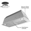 Cosmo 30" Insert Range Hood With Push Button Controls, Stainless Steel