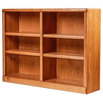 Bullnose Oak Bookcase, Golden Oak