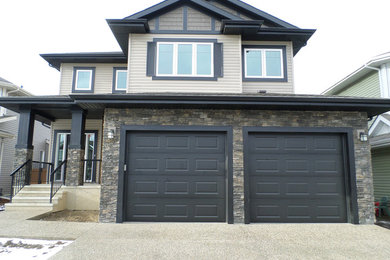 Inspiration for a contemporary exterior home remodel in Calgary
