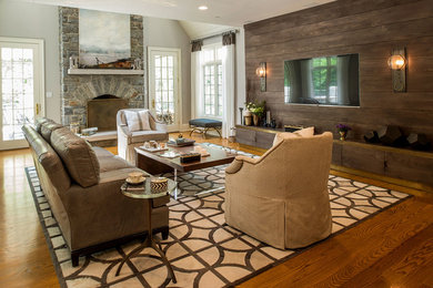 Elegant living room photo in Philadelphia
