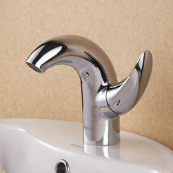 Contemporary Centerset Chrome Finish Bathroom Sink Faucet T0548 - Bathroom Sink Faucets