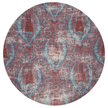 Byzantine Jewel Red 16" Round Pebble Placemat, Set of 4