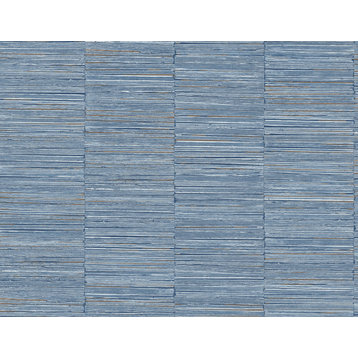 Jenga Blue Striped Column Wallpaper Sample