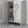 Malino Dusty Gray Oak 2 Door Freestanding Bathroom Linen Cabinet
