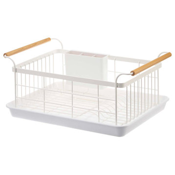 Dish Rack, Steel and Wood, Holds 22 lbs