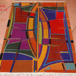 Custom hand knotted rug designs - Rugs