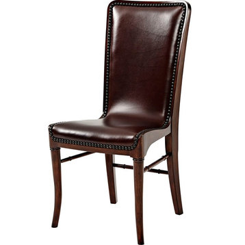 Theodore Alexander Leather Sling Dining Chair #485DC - Set of 2