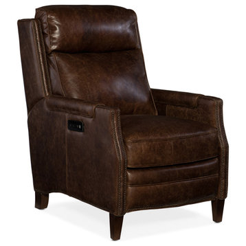 Regale Power Recliner With Power Headrest, Brown