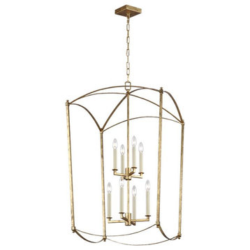 Murray Feiss F3324/8 Thayer Extra Large Hanging Lantern, Antique Gild