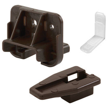 Dark Brown, Drawer Track Guide and Glide, 2Pack