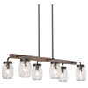 6-Lights Mason Jar Island Lamp ,kitchen island chandeliers
