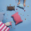 Bonbon Wool Cushion, Blue
