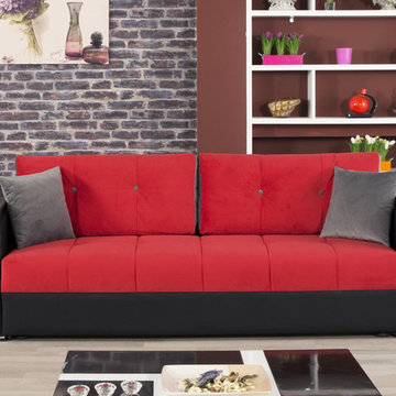 Divan Deluxe Sofa Bed | Truva Red
