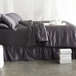 Silk Sheet Sets (Charcoal) - Sheet And Pillowcase Sets