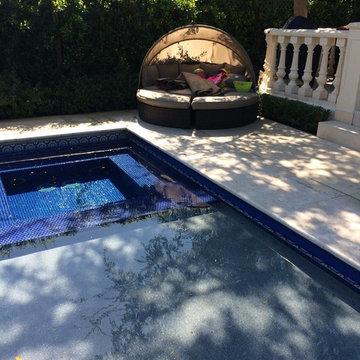 Beverly Hills pool with underwater viewing glass
