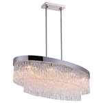CWI Lighting - Carlotta 8 Light Island Chandelier With Chrome Finish - Want to subtly direct attention to your dining area? Have the Carlotta 8 Light Chandelier in Chrome positioned over your dining table. This oversized transitional light fixture has a sleek yet textured silhouette that's sure to bring character to that important space where you gather with family and friends.  Feel confident with your purchase and rest assured. This fixture comes with a one year warranty against manufacturers defects to give you peace of mind that your product will be in perfect condition.