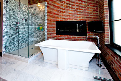 Bathroom - industrial bathroom idea in St Louis