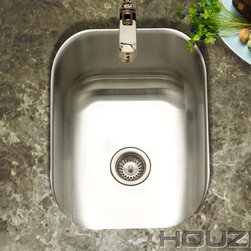 Houzer CS-1307-1 Club 12-7/16-by-14-11/16-Inch Undermount Stainless Steel Bar or - Kitchen Sinks