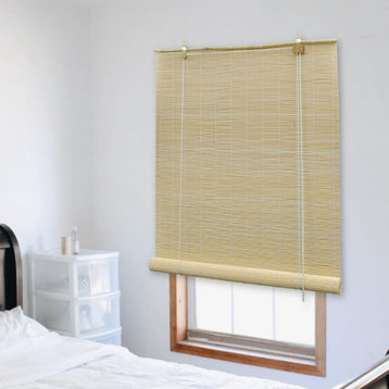 vidaXL Roller Blind Window Shade with Pull Cord Roll up Blackout Blind Natural