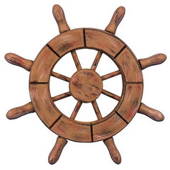 12Nautical wooden brass ship wheel pirate wall decor Marine boat steering  wheel