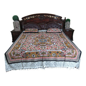 Mogul Interior - 3p Indi Bedspread Ethnic Mandala Bedding Bedcover Bedroom Decor Bedding - Quilts And Quilt Sets