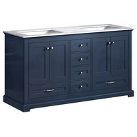 Dukes 60" Navy Blue Double Vanity - Transitional - Bathroom Vanities ...