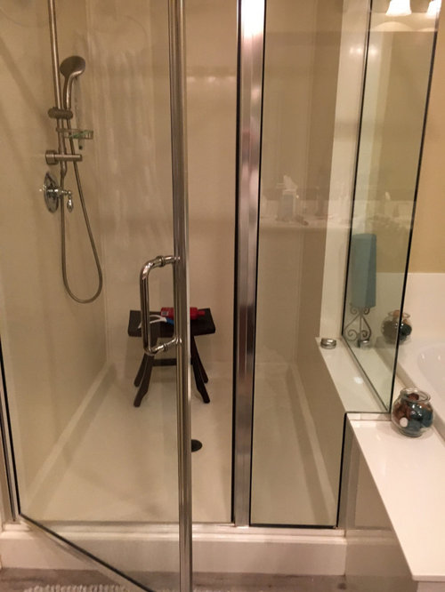 Replace clear shower walls with opaque glass?