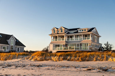 Beach style exterior home photo in Boston